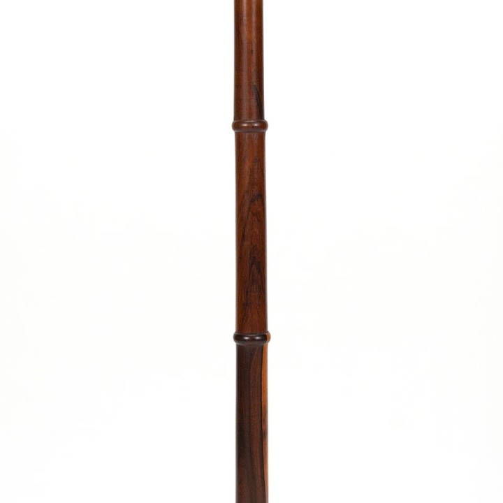 Mid-Century rosewood floor lamp in bamboo style