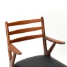 Teakhouten stoel met armleuning Mid-Century Deens design