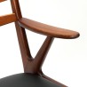 Teakhouten stoel met armleuning Mid-Century Deens design