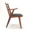 Teakhouten stoel met armleuning Mid-Century Deens design