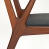 Teakhouten stoel met armleuning Mid-Century Deens design