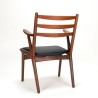 Teakhouten stoel met armleuning Mid-Century Deens design