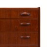 Mid-Century teakhouten Deens ladekastje met 4 lades