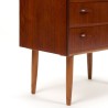 Mid-Century teakhouten Deens ladekastje met 4 lades