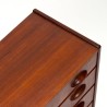 Mid-Century teakhouten Deens ladekastje met 4 lades