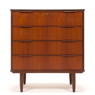 Ejsing Deense teakhouten commode met 4 lades