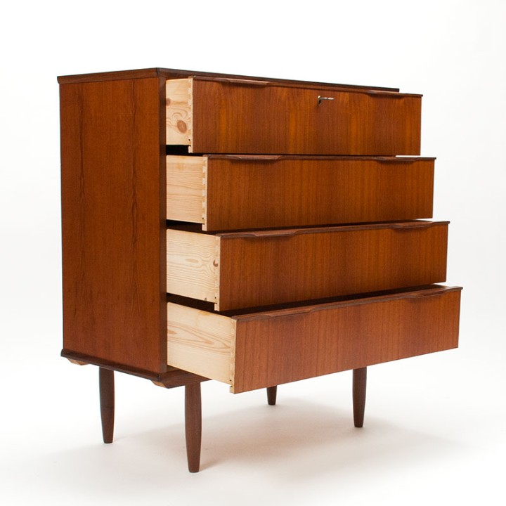 Ejsing Danish teak chest of drawers with 4 drawers
