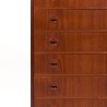 Vintage Danish chest of drawers with 6 drawers and round handle