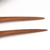 Klein Deens vintage serveerschaaltje met slacouvert in teak