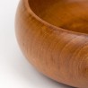 Small Danish vintage bowl with salade serving set in teak
