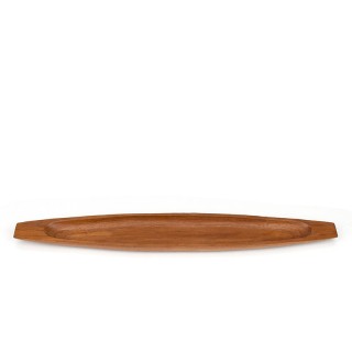 Oblong Mid-Century teak serving dish
