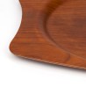 Silva teak Mid-Century tray organic shape
