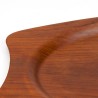 Silva teakhouten Mid-Century dienblad organische vorm