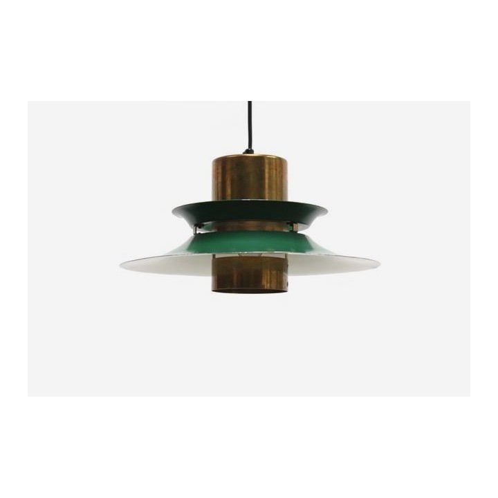 Discs hanging lamp brass/ green - Retro Studio
