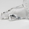 Vintage glass lion paperweight