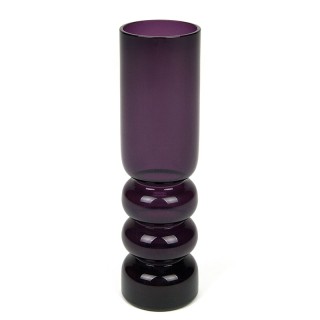 Mid-Century paarse glazen vaas van Alfred Taube