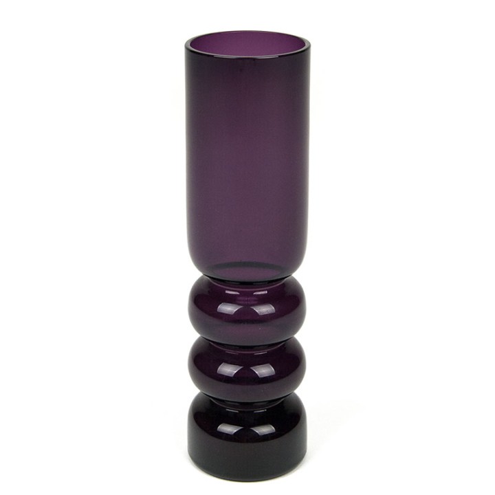Mid-Century paarse glazen vaas van Alfred Taube