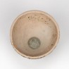Vintage flower pot with birch bark texture