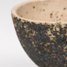Vintage flower pot with birch bark texture