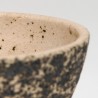 Vintage flower pot with birch bark texture