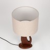 Organische Deense Mid-Century tafellamp in teak