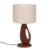 Organische Deense Mid-Century tafellamp in teak