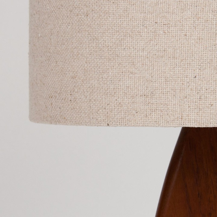 Organic Danish Mid-Century table lamp in teak
