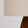 Organische Deense Mid-Century tafellamp in teak
