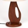 Organische Deense Mid-Century tafellamp in teak