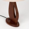 Organic Danish Mid-Century table lamp in teak