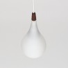 Holmegaard set van 2 Mid-Century 'Drop' hanglampen