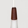 Holmegaard set van 2 Mid-Century 'Drop' hanglampen