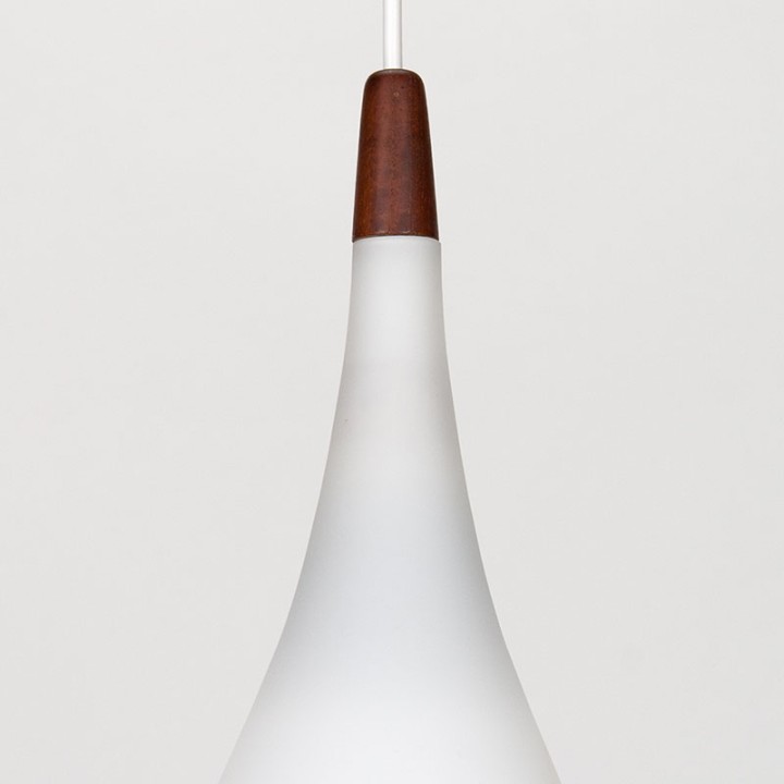 Holmegaard set of 2 Mid-Century 'Drop' pendant lamps