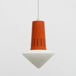 Hanging lamp orange/ white