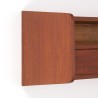 Teak Deens Mid-Century wandkastje met lade
