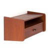 Teak Danish Mid-Century wall cabinet with drawer