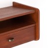 Teak Danish Mid-Century wall cabinet with drawer