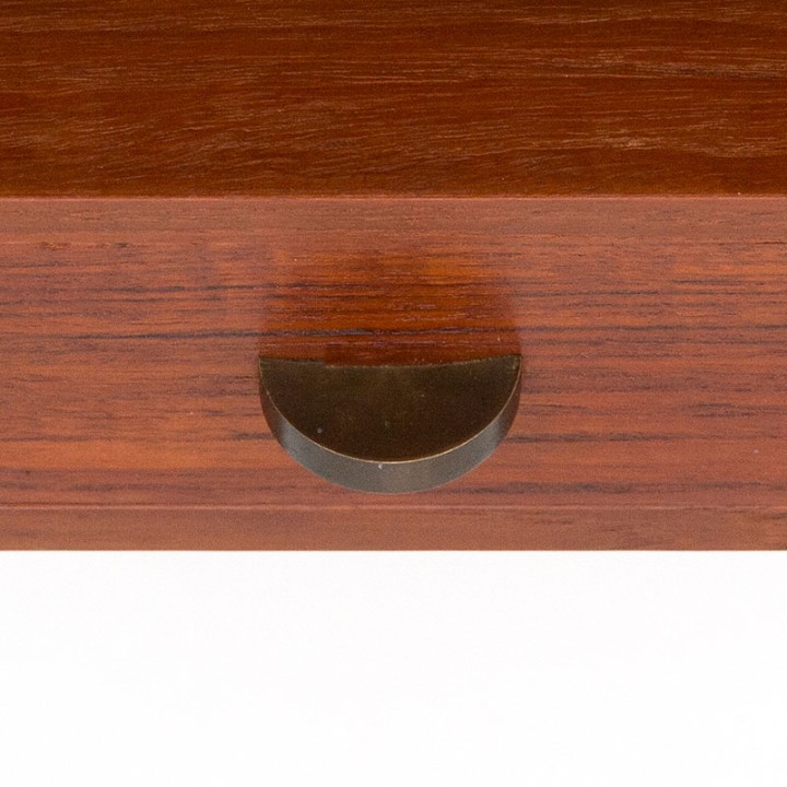 Teak Deens Mid-Century wandkastje met lade