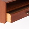 Teak Danish Mid-Century wall cabinet with drawer