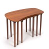 Danish Mid-Century kidney-shaped set of nesting tables