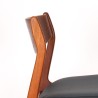 Set van 4 Deense P.E. Jørgensen eettafel stoelen in teak