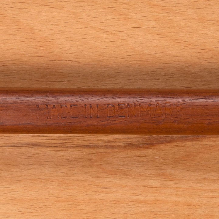 Set van 4 Deense P.E. Jørgensen eettafel stoelen in teak