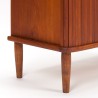 Deense Mid-Century kast in teak met jaloezie schuifdeuren