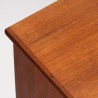 Deense Mid-Century kast in teak met jaloezie schuifdeuren