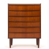 Mid-Century teakhouten Deense ladekast met 6 lades