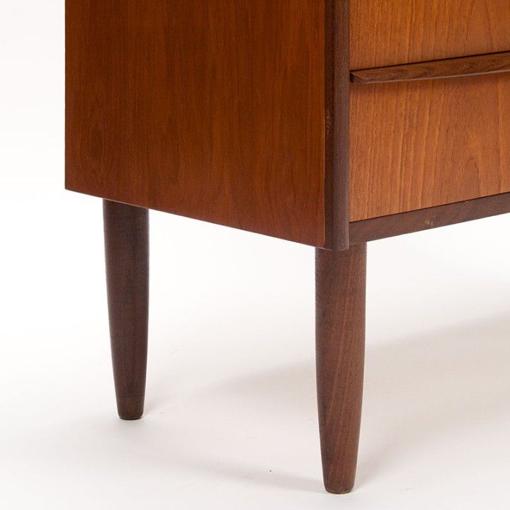 Mid-Century teakhouten Deense ladekast met 6 lades
