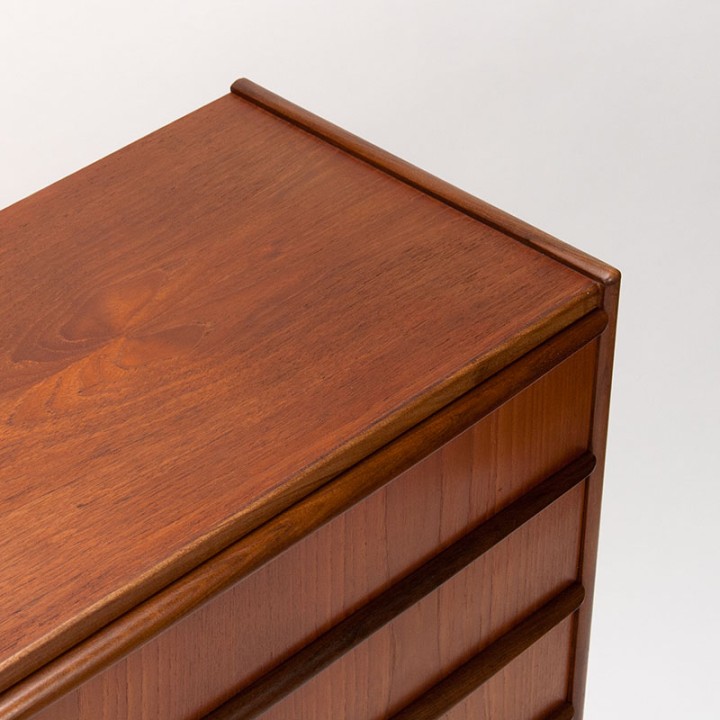 Mid-Century teakhouten Deense ladekast met 6 lades