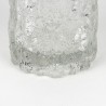 Vintage glass vase with bark texture