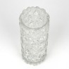 Vintage glass vase with bark texture