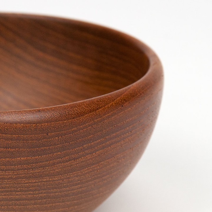 Small vintage teak wood bowl